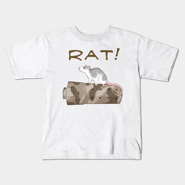 Boys Girls Soft Cotton Graphic Tees Rat! Breathable Daily School Wear Kids T-Shirts