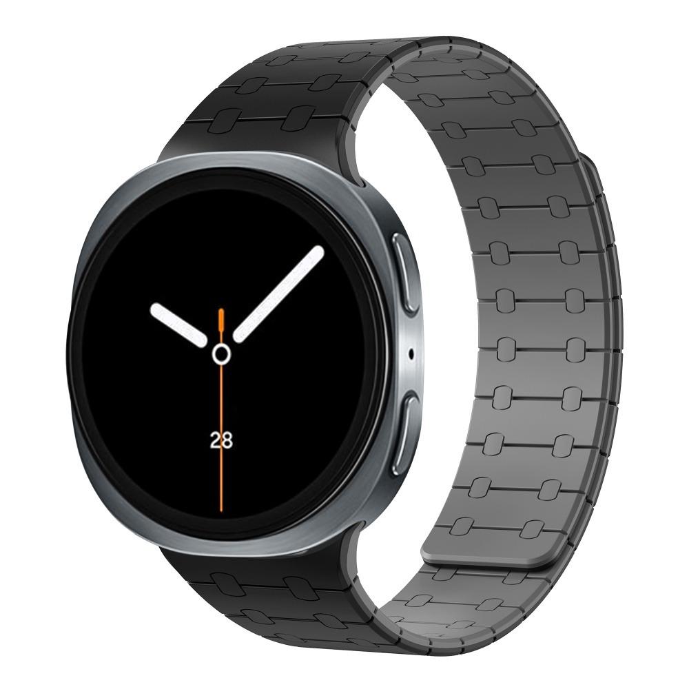 

40/44/46mm Silicone Strap Magnetic Comfortable Loop Band Replacement Lightweight Smartwatch Bracelet for Samsung Galaxy Watch8 чёрный