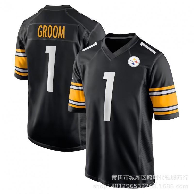 Pittsburgh Steelers NFL Football Jersey Custom Embroidered 8 Rodgers 4 Metcalf Fan Apparel Men