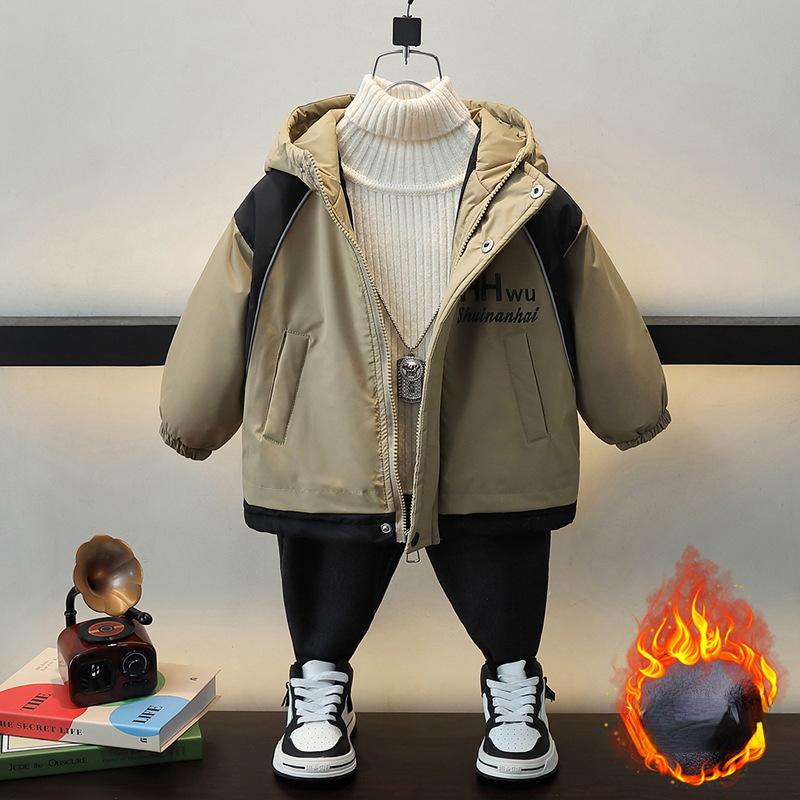 

Детская флисовая куртка, осенне-зимняя стеганая куртка для мальчиков