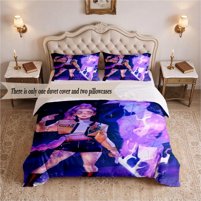 rujinu (28) Bedding Set 3 Pieces Includes 1 Duvet Cover And 2 Pillowcases Soft Bed Decor Gift
