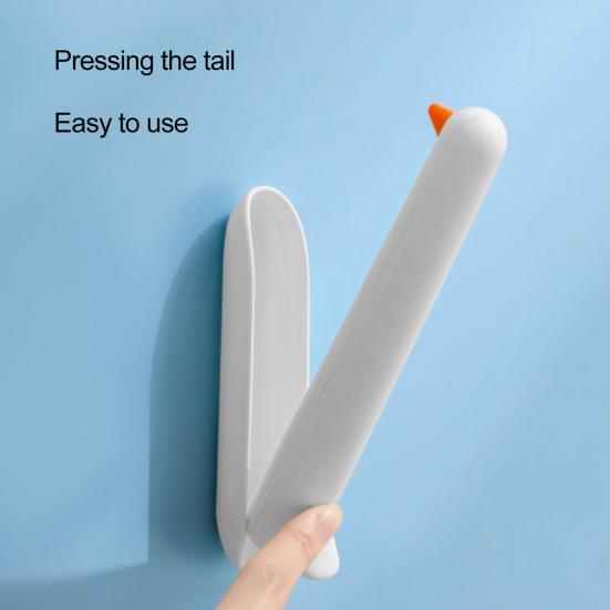 Wall Mount Clothes Hanger Storage Rack Punch-free Installation Folding Plastic Hanger Holder