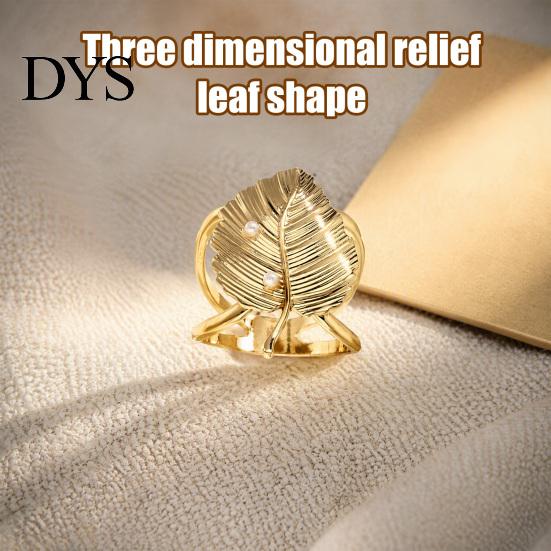 Headscarf Shape Holder Leaf Silk Scarf Ring Buckle And Slides for Women, Metal T-shirt Retro Slide Ties Clip with Faux Pearls Embellishment