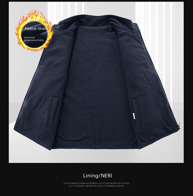 Men's Outdoor Double-Sided Fleece Vest - Thickened Autumn/Winter Polar Fleece Waistcoat