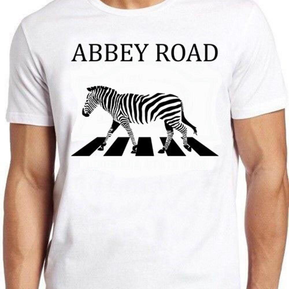 

Футболка 230GSM 100% хлопок Zebra Crossing Abbey Road Music Retro Cool Мужская женская унисекс мультфильм аниме Топ Подарочная футболка 1123 XS белый