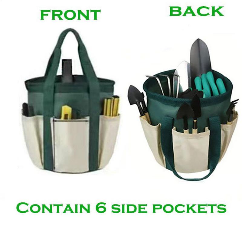 Garden Tool Bag Waterproof Home Organizer Bucket Gardening Organizer Carrier Buckets With Multiple Pockets Tool Storage Bag For