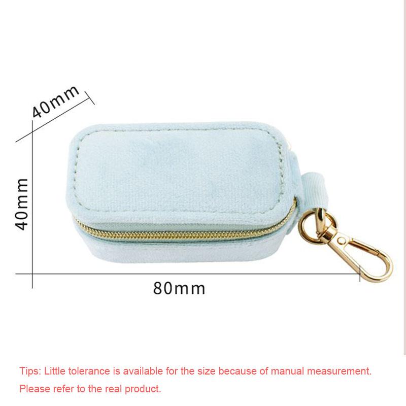 Portable Mini Jewelry Storage Organizer Soft Velvet Jewelry Box Travel Jewelry Organizer Hand Bag
