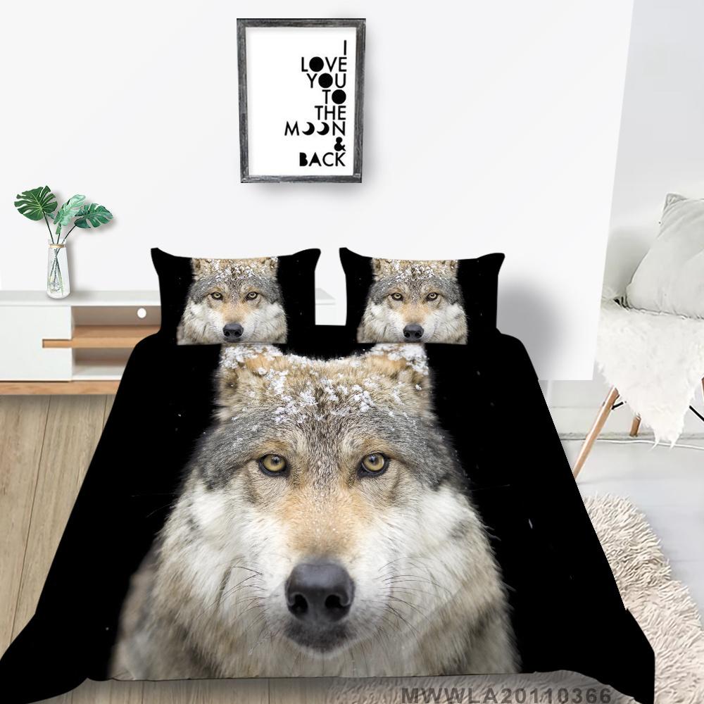 2023 neue Stil Doppel Größe Hause Bettwäsche 3D Wolf Druck Bettwäsche Abdeckung Anzug Einzigartiges Design Modische Bettwäsche Abdeckung Set Bettwäsche Abdeckung