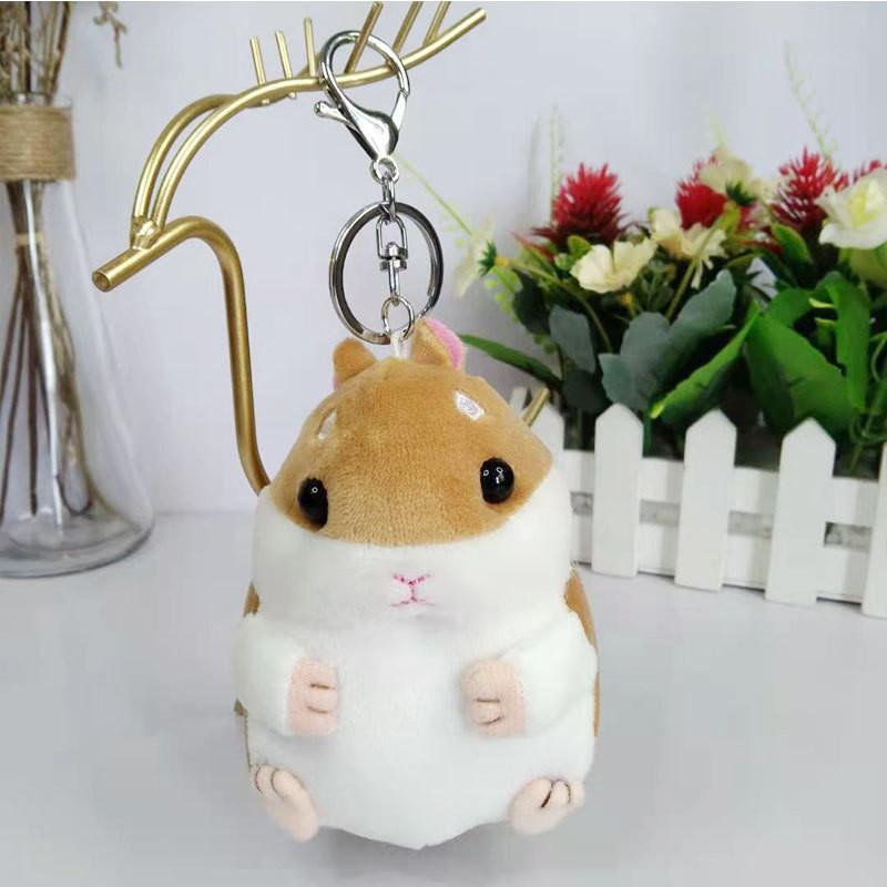 Adorable Creative Hamster Plush Keychain Toy For Cute Animal Lovers 11cm