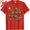Types Of Construction Excavator Bulldozer Truck Crane Unisex Tshirt Summer Building Blocks Breathable Shirt Common Design Tops