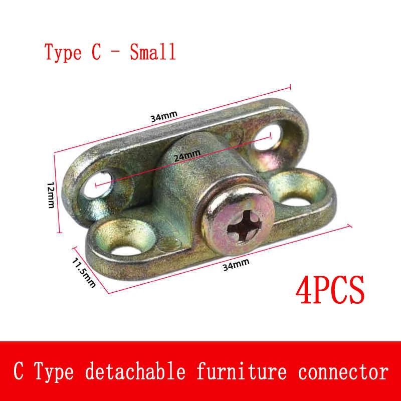 

4PCS Furniture Connectors Detachable Corner Codes No Hole Assembly Parts Cabinets Wooden Boards Quick Installation Hardware
