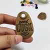 Lucky Brass Keychain Pendant: Decorative Good Luck Copper Zipper Bag Accessory.