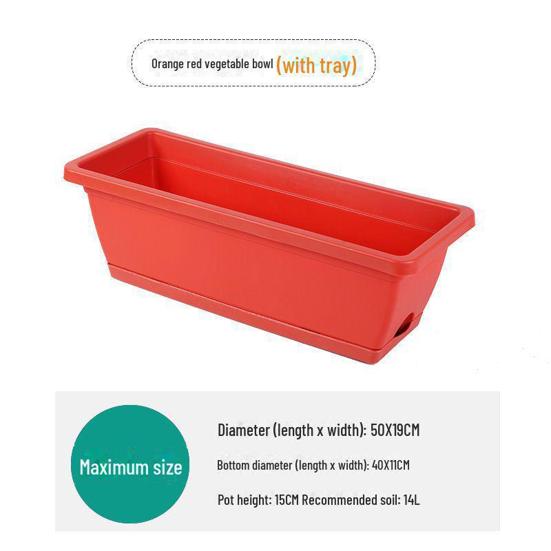 Hollen Extra Large Rectangular Vegetable and Flower Planting Pots for Balcony or Family Use