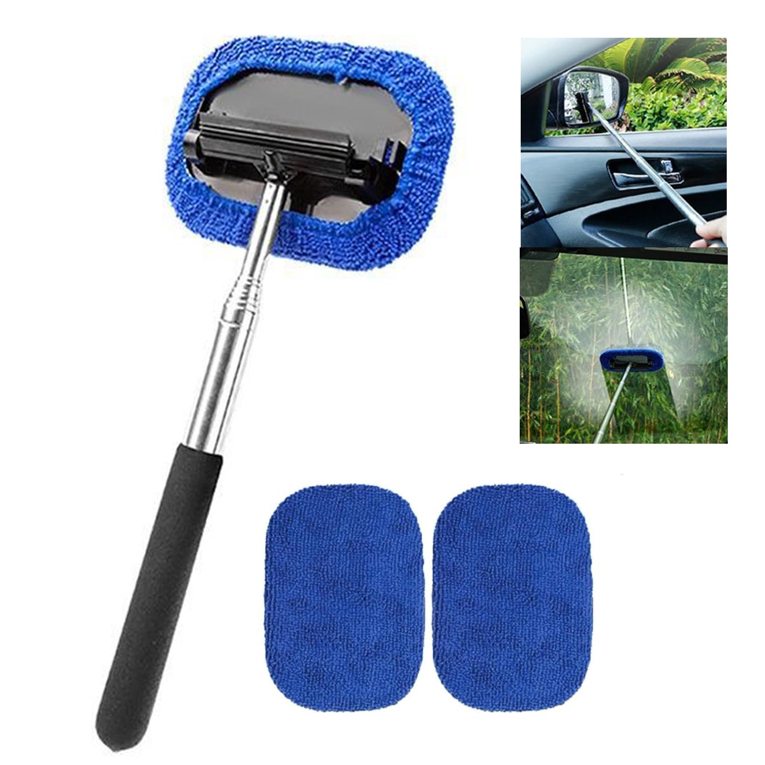 

Автомобильное окно Выдвижное до Внутреннего окна Автомобиль Автомойка Стекло Салон Включает Легко очищает Удаляет и Чистка Автомобильные принадлежности Очиститель, 1 м,