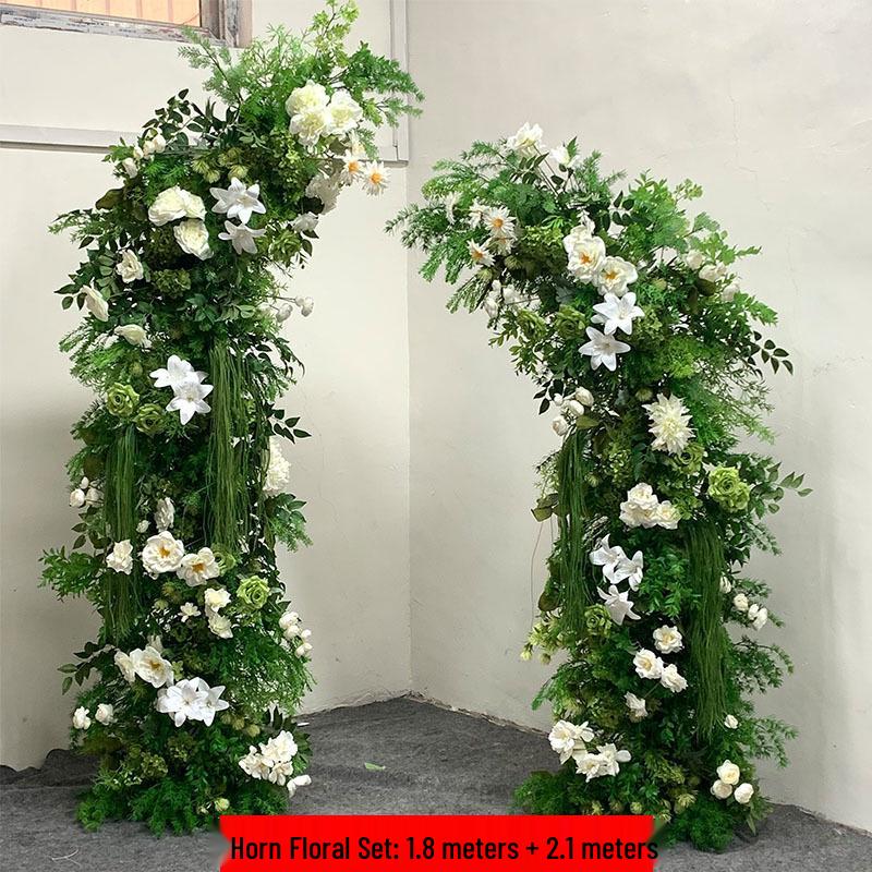 Mori-Style Floral Arch: Silk Flowers & Greenery for Weddings, Proposals, Birthdays, Window Displays & Photo Arrangements