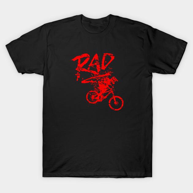 Men Black Print T-shirt Rad Mountain Bike No-Cut Transfer Paper Print Cotton Tshirt S