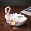 Swan Fruit Plate Candy Plate Home Dining Table Living Room Storage Decoration Ceramic Crafts Wedding Gift Swan Fruit Plate