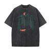 Outdoor Style Hip Hop Washed Retro T Shirts Crew Neck Pure Cotton Female Tees Washed T Shirt