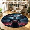 Hellraiser Pinhead Personalized Round Rug Support Custom Name, Soft Home Decor Mat