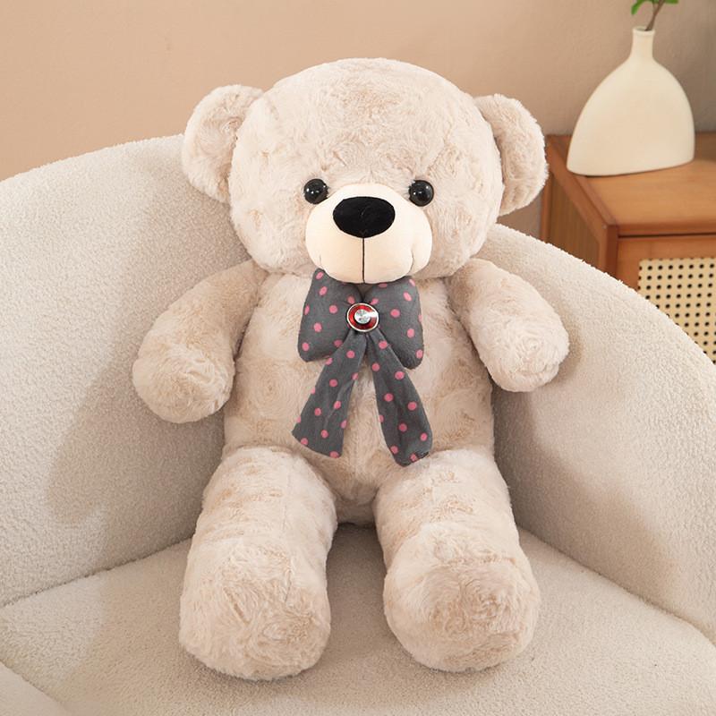 Large Tie Bow Sweater Teddy Bear Plush Toy Girls Birthday Gift Child Companion