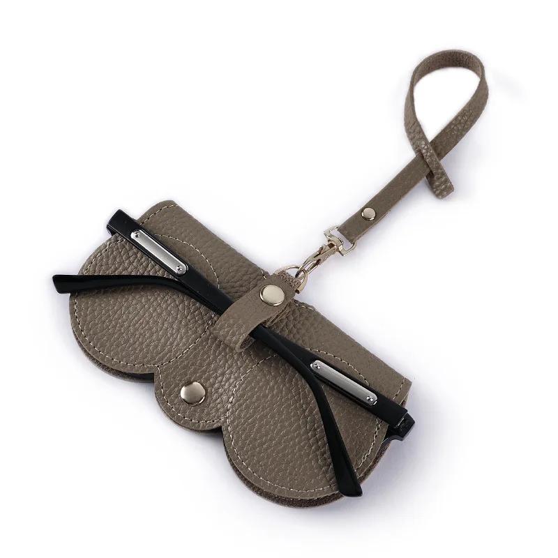 New Sunglasses Storage Bag Sunglasses Leather Protective Case Lovely Glasses Clip Women Simple Glasses Bag Can Be Hung