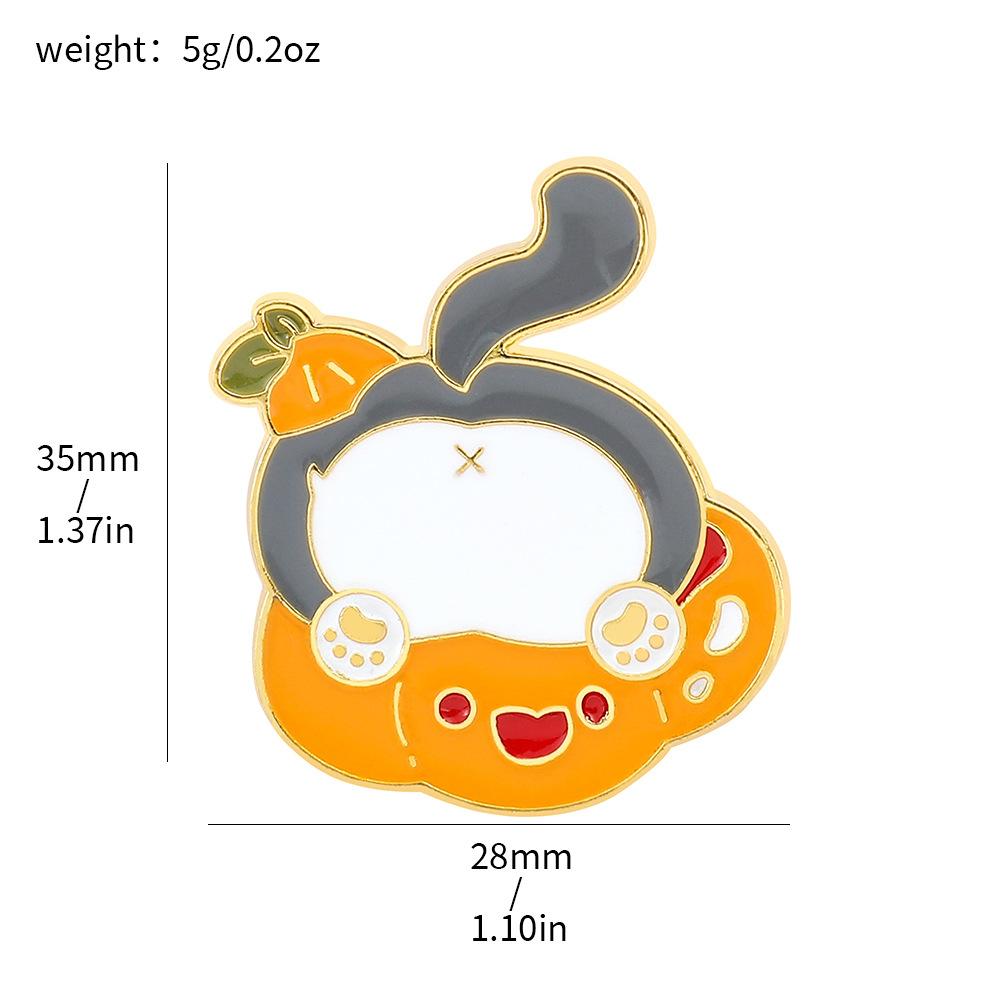 Cute cartoon cat series brooch personality funny Halloween creative ghost pumpkin kitten bag accessories