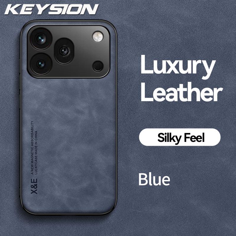 KEYSION Luxus Retro PU-Leder Handyhülle für HONOR 600 Pro 5G Silikon+PC Stoßfeste Handy-Rückabdeckung für Huawei Honor 600 5G