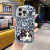 Phone Case: 2D Flat Design Suitable for iPhone 18, 17, 16, 15, 14, 13 Pro Protective Case, Couple Style, Black and White Lazy Cat, Christmas and Hallo