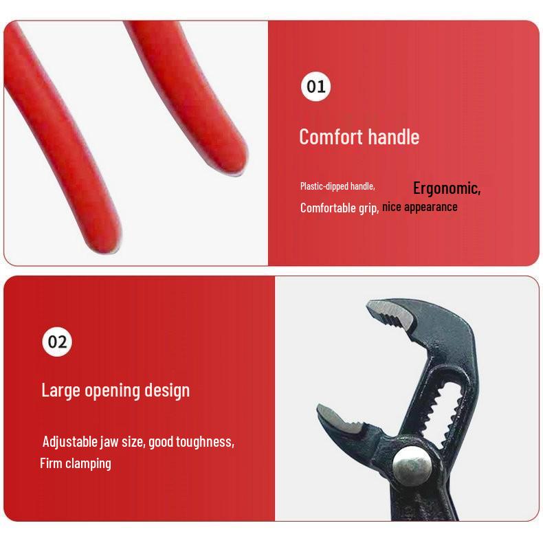 Verstelbare Multifunctionele Waterpomptang & Pijptang - Veelzijdig Verstelbaar Griptang Gereedschap