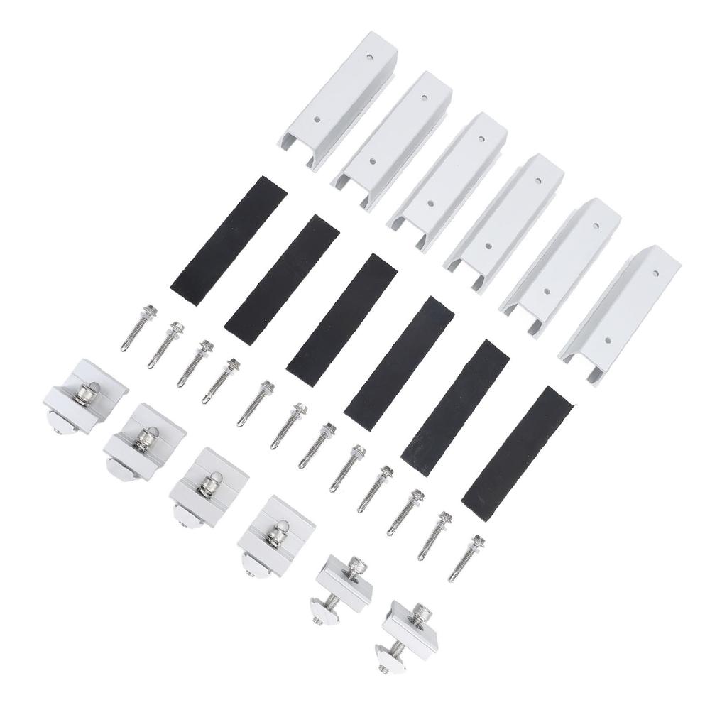 Solar Panel Mounting Bracket Kits Aluminum Alloy Flat Roof Solar Panel Mounting Brackets End Clamps