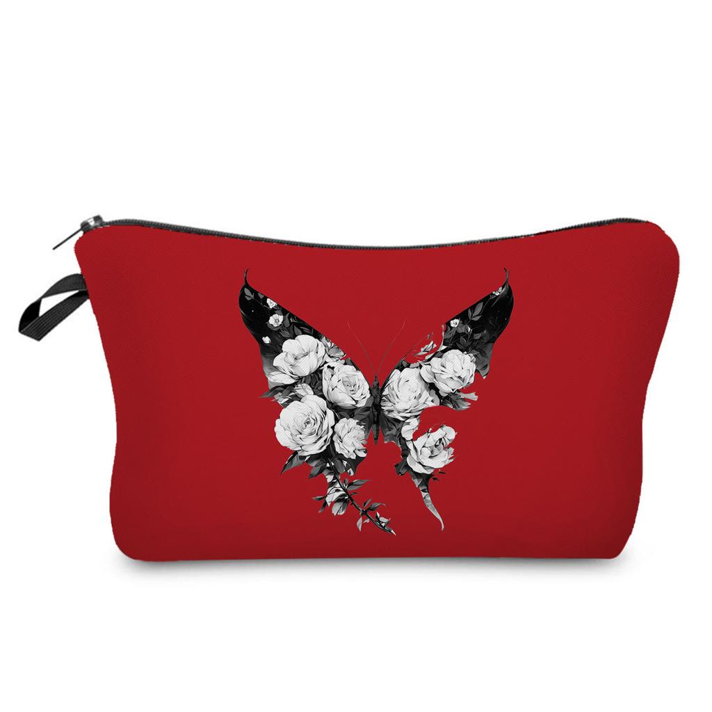 Women Butterfly Print Cosmetic Bag Toiletries Organize Travel Storage Case 6406 CLE