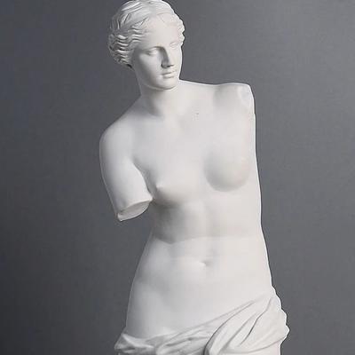Craft Resin Broken Arm Venus Statue White Vintage Artwork Sketch Plaster Creative Exquisite Art Figurine Desktop