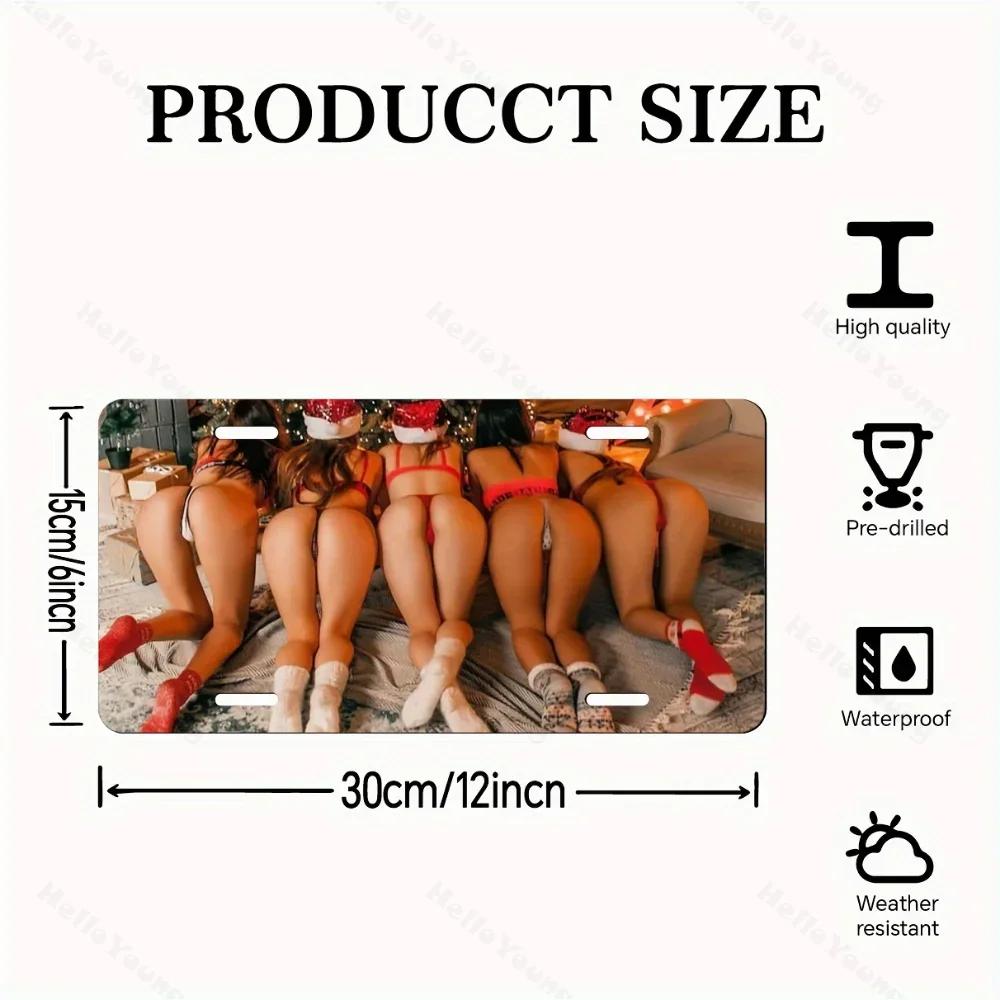 Aluminiumplatte im künstlerischen Pfirsichdesign, passend für die Fahrzeugfront. Auch ideal als Wanddekoration für Zuhause, mit Wetterbeständigkeit zu Hause.