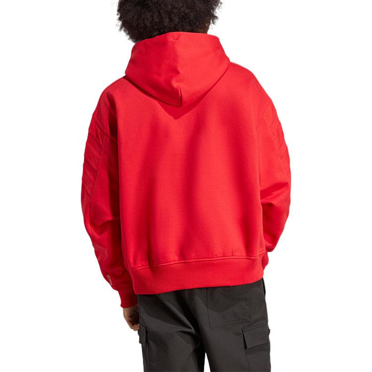 adidas Originals Blue Version Collection Sweatshirts Men's Light Scarlet Hooded Moderate Regular IA2477
