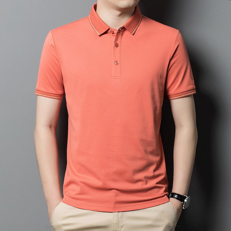 High-End Summer Men's Lapel Polo Shirt Short Sleeve T-shirt Men's Korean Trend T-shirt with Collar Half Sleeve Short Shirt