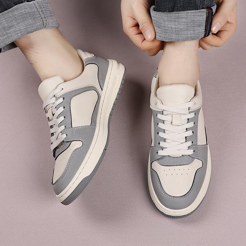 Fashion Classic Male Comfortable Casual Shoe Hot Sale Mens Leather Sneakers All-match Flats Mens Shoes Breathable Male Skateboard Shoes