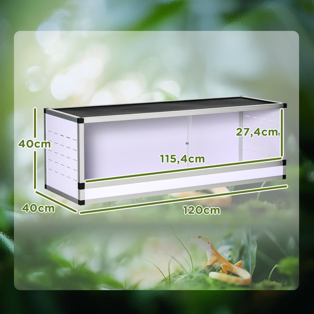 Terrarium for Reptiles Acrylic Terrarium Feeding Box 120 x 40 x 40 cm for Amphibians, Insects, Snails, Jumping Spider