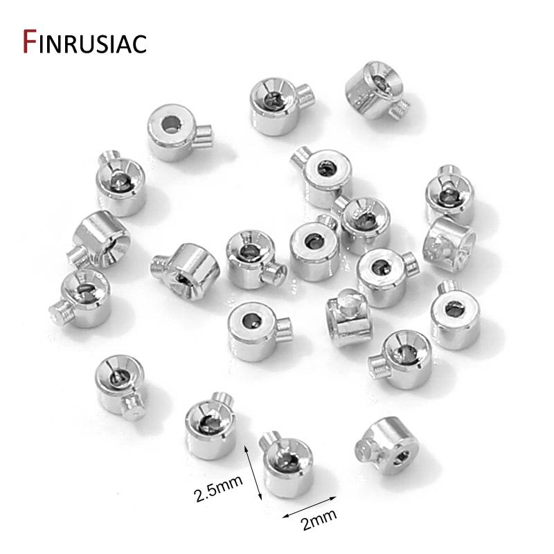 18K Gold Plated Brass Positioning Clasps Stopper Spacer Bead Crimp End Beads,Lamps For Jewelry,DIY Jewelry Making Supplies