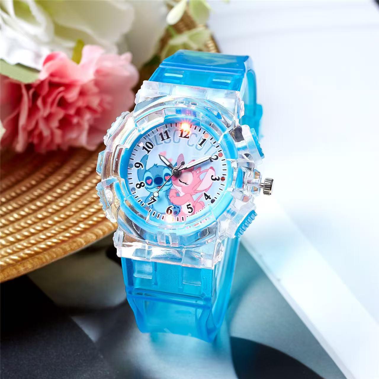 Cartoon Stitch Luminous Quartz Watch for Girls - Children s Analog Watch Gift