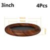 4pcs Non Slip Furniture Leg Pads Wood Grain Color Round Foot Protectors For Sofa Chairs Tables Easy Installation