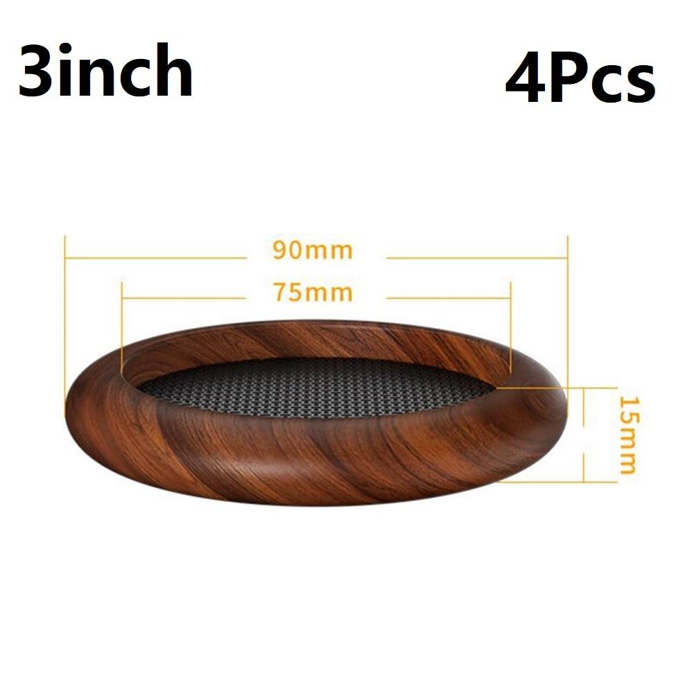 4pcs Non Slip Furniture Leg Pads Wood Grain Color Round Foot Protectors For Sofa Chairs Tables Easy Installation