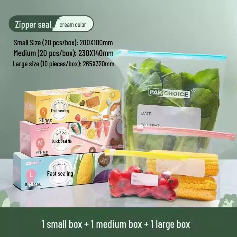 Qiaowei Thickened Zipper Self-Sealing Food Storage Bags