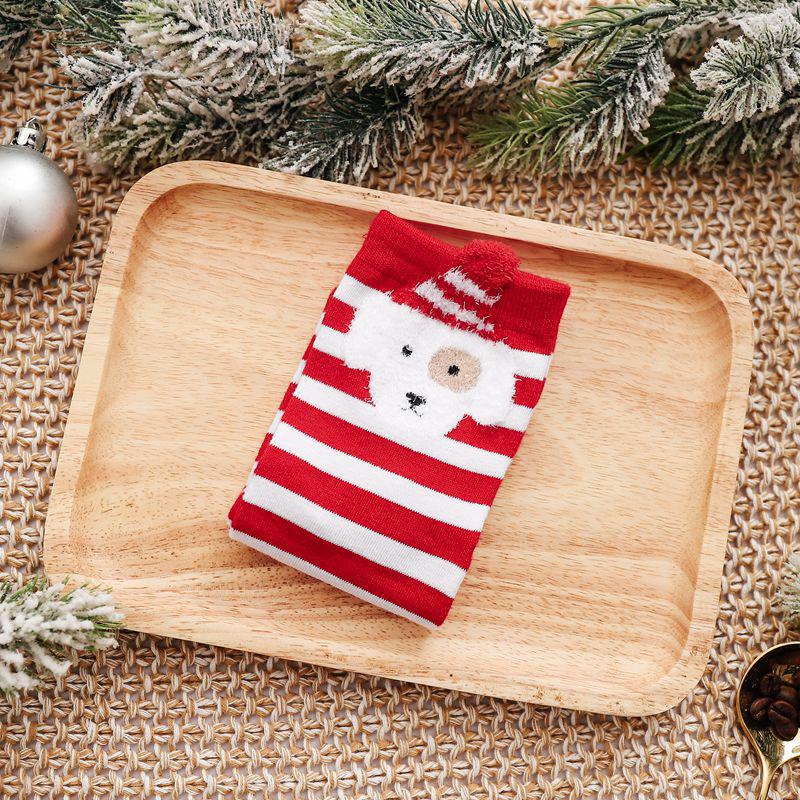 4-Pair Gift Box: Women's Cartoon Animal Mid-Calf Socks - Perfect for Autumn, Winter, Christmas, and New Year