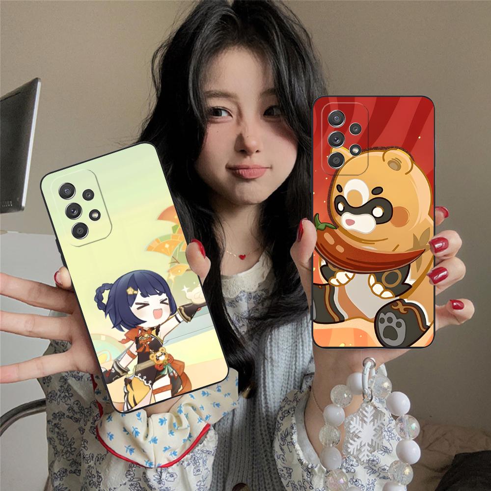 Game GI Xiangling Matte TPU Mobile Phone Case for Samsung Galaxy A56 55 54 53 52 51 36 35 34 23 16 15 5G Colorful Cover