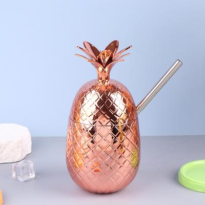 500Ml Pineapple Cups Tumbler Plastic Cocktail Drinking Winebowl Mugs Uice Beer Pineapple Cups Bar Tools