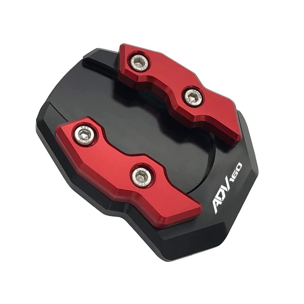 DLA HONDA ADV160 ADV 160 2022 Motocykl CNC Stopka Boczna Podkładka Przedłużająca Wsparcie Płyta Rozszerzająca (Czerwony)