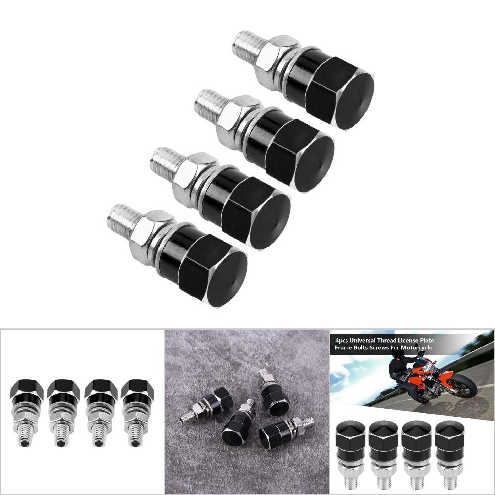 4PCS Aluminum Alloy License Plate Bolts Universal Frame Bolts Mount Screws Car Plate Installation