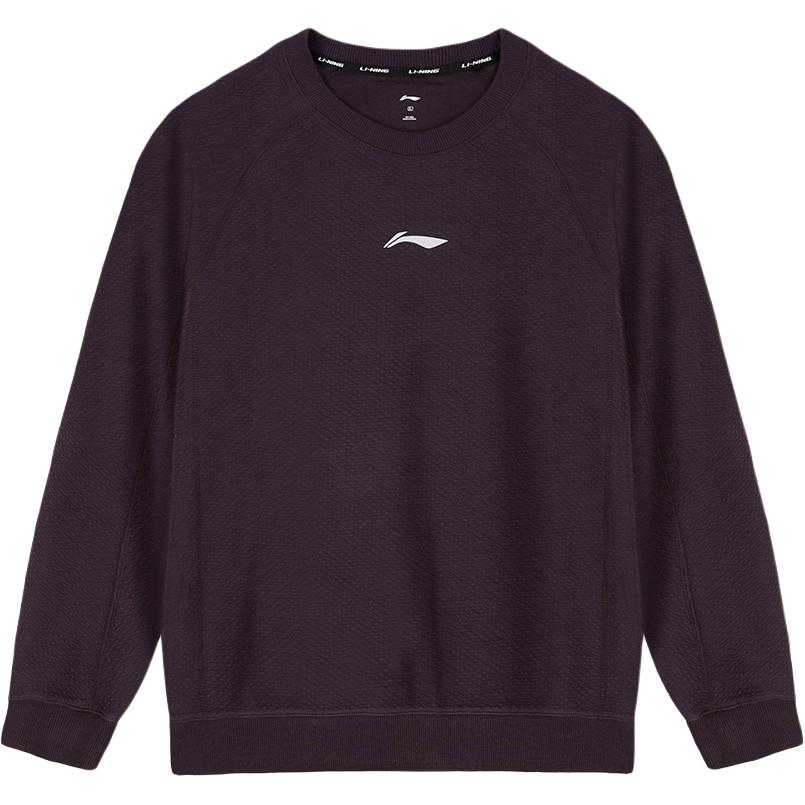 

Li Ning CBA Весна-Осень Простая Мода Приятный к Коже Дышащий Пуловер Худи с Круглым Вырезом Унисекс Топы Ночной Фиолетовый AWDVF67-1