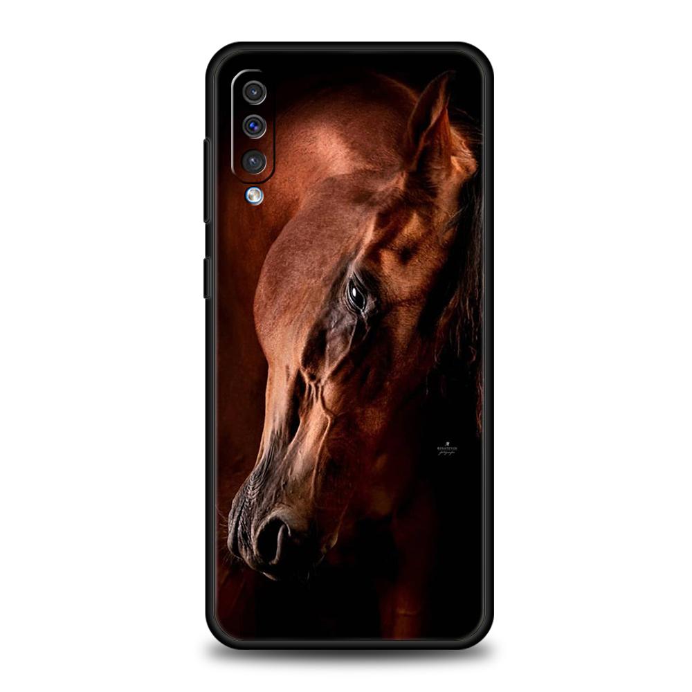 Horse Phone Case for Samsung Galaxy A24 A13 A53 A73 A33 A22 A12 A02 A03 A05 A70 A50 A10 A20 5G Silicone Cover Shell Fundas Capas