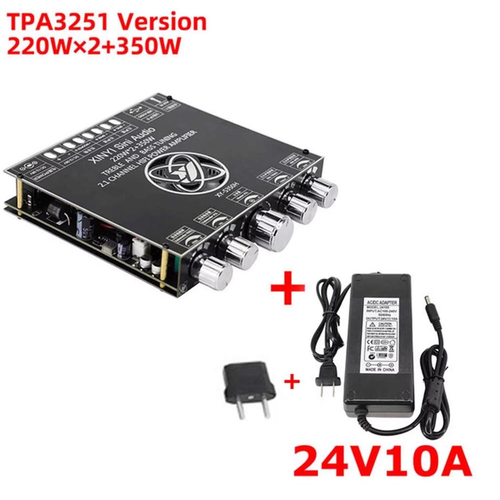 2*220W + 350W TPA3251 Bluetooth Power Verstärker Bord 2,1 Kanal Klasse D USB Soundkarte Subwoofer Theater Audio Stereo Verstärker